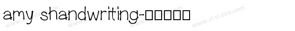 amy shandwriting字体转换